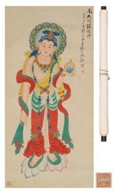 ZHANG DAQIAN (1899-1983), ATTRIBUTED TO, BUDDHA FIGURE