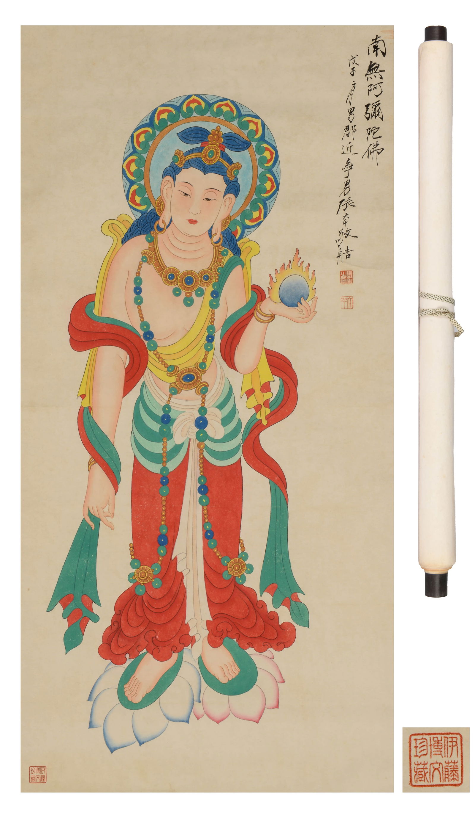 ZHANG DAQIAN (1899-1983), ATTRIBUTED TO, BUDDHA FIGURE (1 of 8)