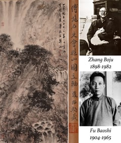 FU BAOSHI (1904-1965), ATTRIBUTED TO, TRAVELING IN MOUNTAINS