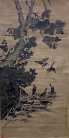 BIAN JINGZHAO (C.1356-1428), ATTRIBUTED TO, FLOCK OF SPARROWS