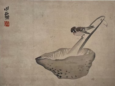 MIN ZHEN (1730-1788), ATTRIBUTED TO, INK FLOWERS AND BIRDS
