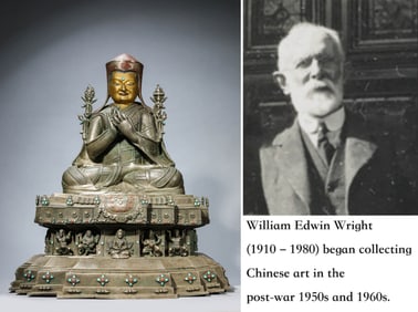 A TIBETAN SILVER SAKYA DHARMA KING