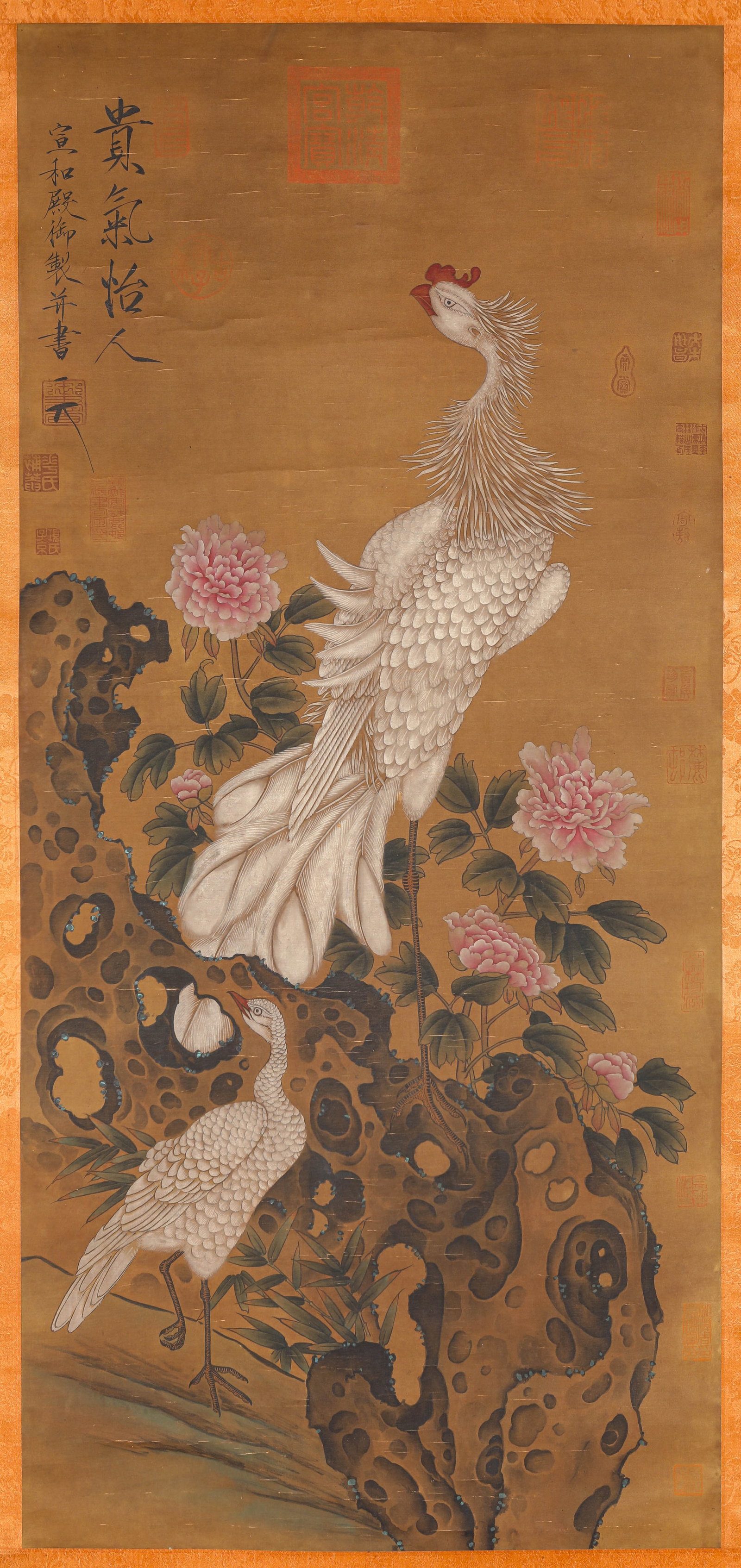 EMPEROR HUIZONG (1082-1135), ATTRIBUTED TO, NOBLE AND PLEASING: EMPEROR HUIZONG (1082-1135), ATTRIBUTED TO, NOBLE AND PLEASING Dimensions: Width: 51.5 cm (20.28 in) x Height: 112 cm (44.09 in). All measurements are approximate.