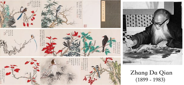 ZHANG DAQIAN (1899-1983), ATTRIBUTED TO, FLOWER-AND-BIRD