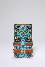 A CLOISONNé ENAMEL CONG-FORM VASE