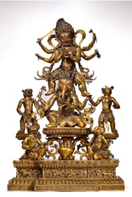 A TIBETAN ELEPHANT-HEADED VAJRA PROTECTOR