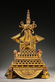 A GILT-BRONZE FIGURE OF BUDDHA