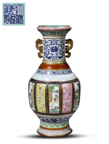 A 'PORCELAIN MOTHER' VASE