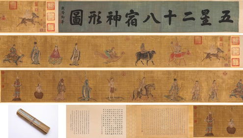 QIU YING (1494-1552), ATTRIBUTED TO, FORMS OF THE FIVE PLANETS AND TWENTY-EIGHT CONSTELLATIONS