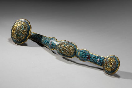 A CLOISONNé ENAMEL RUYI SCEPTRE