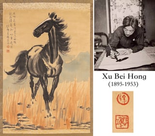 XU BEIHONG (1895-1953), ATTRIBUTED TO, GALLOPING HORSES