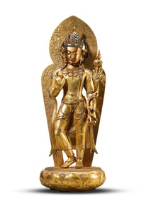 A GILT-BRONZE FIGURE OF PADMAPANI