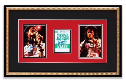 FRAMED MICHAEL JOSEPH JACKSON SIGNED PHOTOS