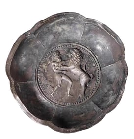 SILVER PLATE WITH HERCULES MOTIF