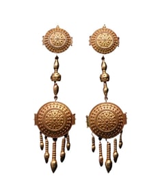 18K GOLD CHANDELIER EARRINGS