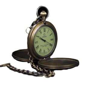 BRASS MECHANICAL POCKET WATCH