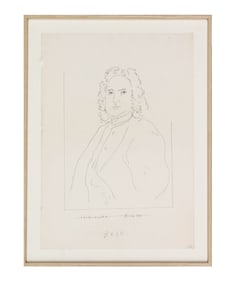 DAVID HOGNEY SIGNED SKETCH MANUSCRIPT
