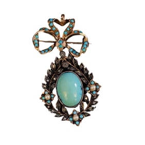TURQUOISE BROOCH