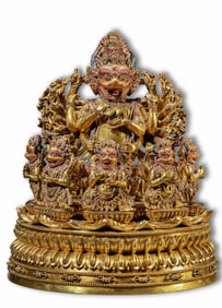 A TIBETAN ROYAL TEMPLE STYLE YAMANTAKA MANDALA