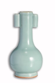 A PALE CELADON-GLAZED VASE