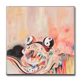 TAKASHI MURAKAMI (B. 1962), ATTRIBUTED TO,OIL ON CANVAS