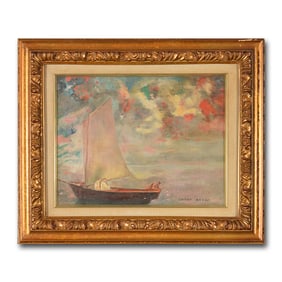 ODILON REDON (1840-1916), ATTRIBUTED TO,OIL ON CANVAS