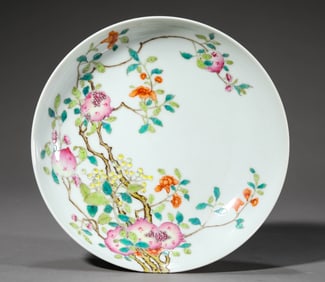 A FAMILLE-ROSE 'MANY SONS AND LONGEVITY' DISH