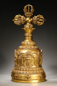 A GILT-BRONZE RITUAL IMPLEMENT