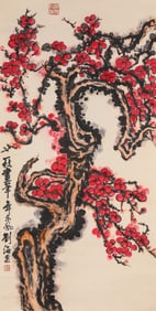 LIU HAISU (1896-1994), ATTRIBUTED TO, PLUM BLOSSOMS