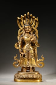 A LACQUERED BRONZE FIGURE OF BUDDHA