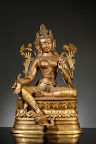 A GILT-BRONZE FIGURE OF PADMAPANI