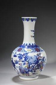 A DOUCAI 'THREE STARS OF FORTUNE AND MANY SONS' VASE