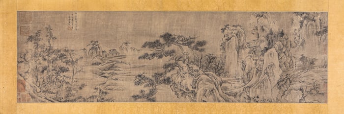 WANG SHEN (1048-1104), ATTRIBUTED TO, VISITING FRIEND WITH ZITHER