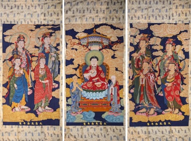 A GROUP OF KESI THANGKAS OF BUDDHA