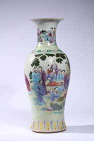 A FAMILLE-ROSE 'FIGURE' VASE