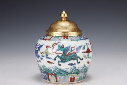 A DOUCAI 'KYLIN' JAR
