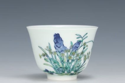 A 'FLOWER MONTH-NARCISSUS' CUP