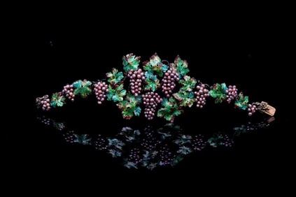 GOLD AND SILVER GRAPE-LEAF BRACELET