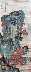 TANG YIN (1470-1524), ATTRIBUTED TO, VISITING FRIENDS IN DEEP MOUNTAINS