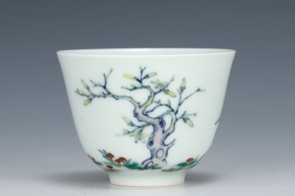A 'FLOWER MONTH-WINTER JASMINE' CUP