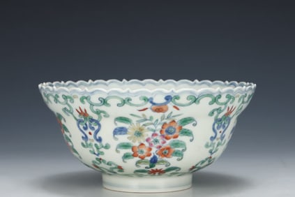 A DOUCAI 'FLORAL' BOWL