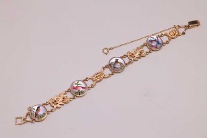 14K GOLD ESSEX CRYSTAL BRACELET