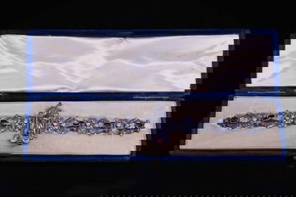 BOURBON DYNASTY, GOTHIC-STYLE SILVER BRACELET