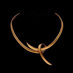 18K GOLD RIBBON NECKLACE