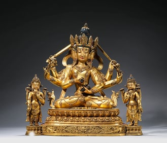 A THREE HEADED SIX ARMED VAJRAVARAHI