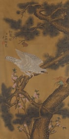 EMPEROR HUIZONG (1082 1135), ATTRIBUTED TO, EAGLE ON A PINE