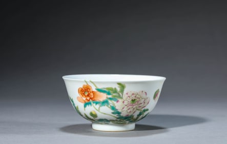 A FAMILLE ROSE 'FLOWERING BRANCH' BOWL