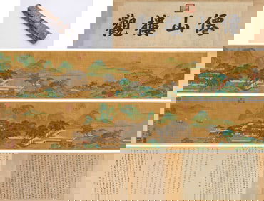 QIAN XUAN (1235 1305), ATTRIBUTED TO, CELESTIAL MOUNTAINS AND OBSERVATORIES