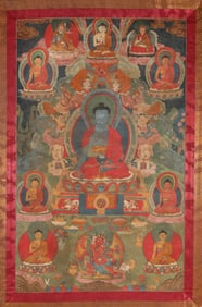 A TIBETAN MEDICAL FIGURE OF MEDICINE BUDDHA