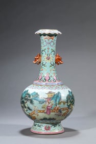 A FAMILLE ROSE 'CHILDREN AT PLAY' VASE